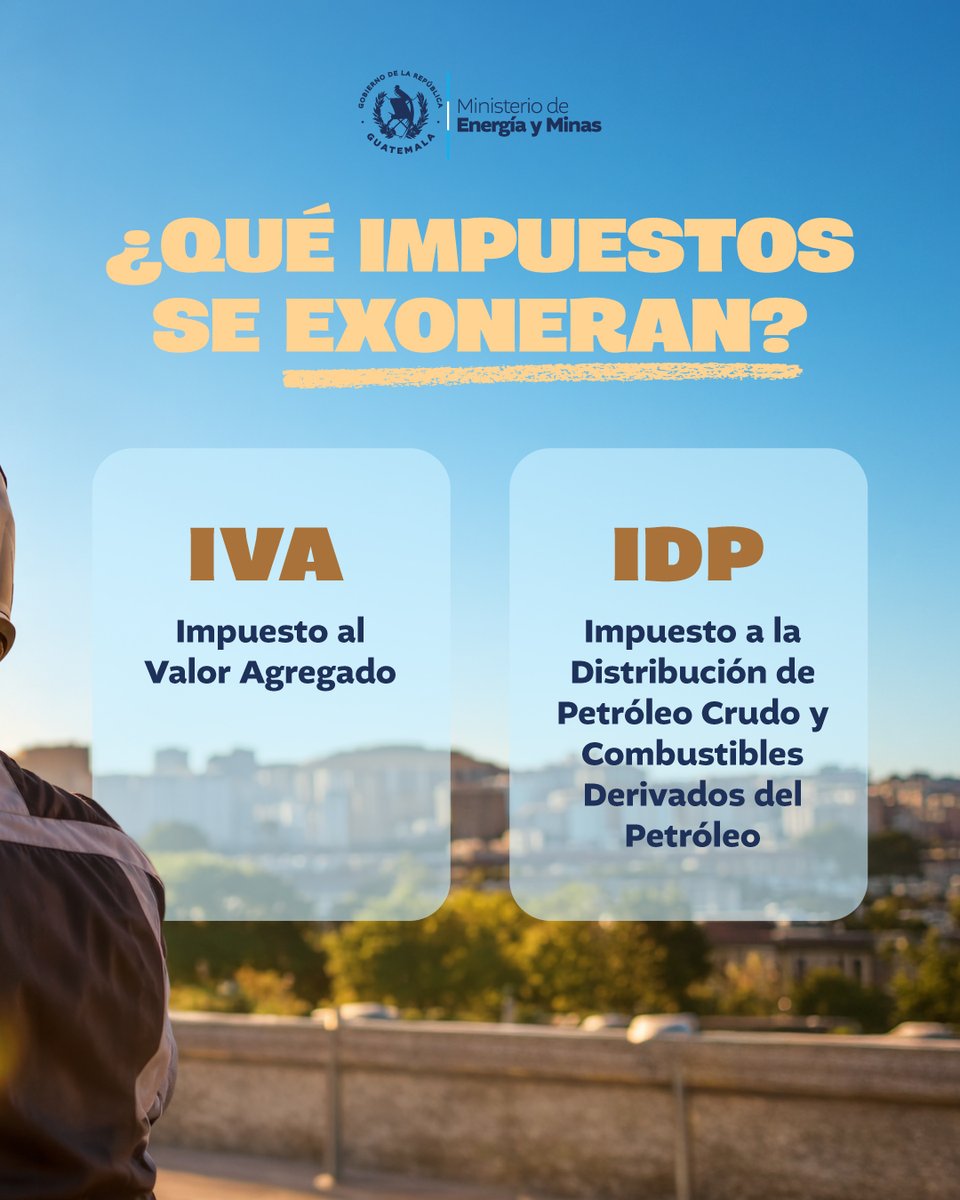 MEMguatemala's tweet photo. Hoy se publicó el Decreto 22-2026, que otorga exención temporal del IVA e IDP a los combustibles. La medida busca amortiguar el alza de precios internacionales por factores geopolíticos y exige trasladar el beneficio al consumidor final. #ExenciónTemporal https://t.co/bRKWfPopkd