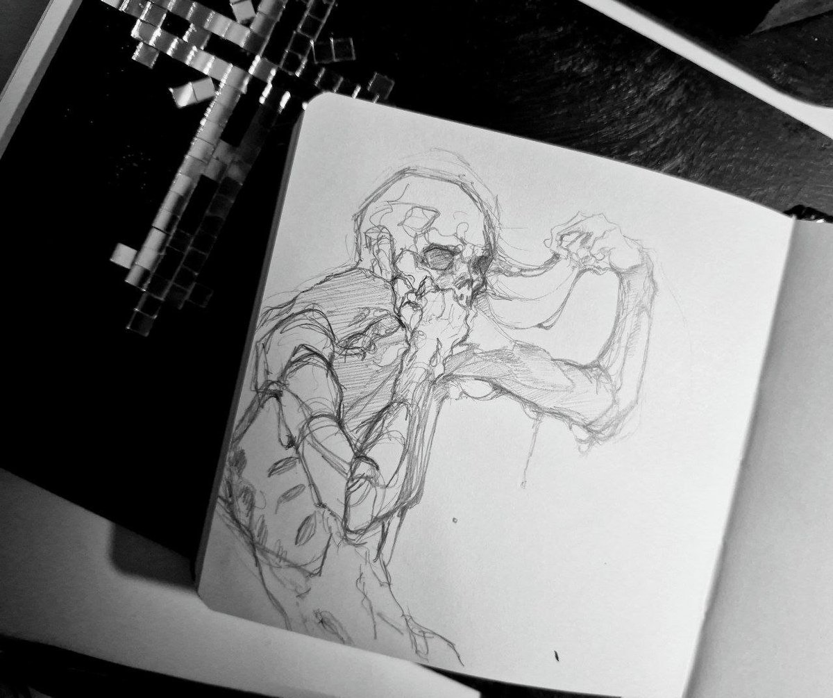 jexxlousy's tweet photo. dysmorphophobia.
#skull #sketch #dark #art https://t.co/E7LGauc9Wz
