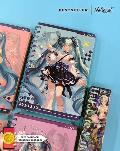 _celestialdecay's tweet photo. @Literal80298 the offically lisenced national bookstore hatsune miku journal https://t.co/TqSbtdqXEs