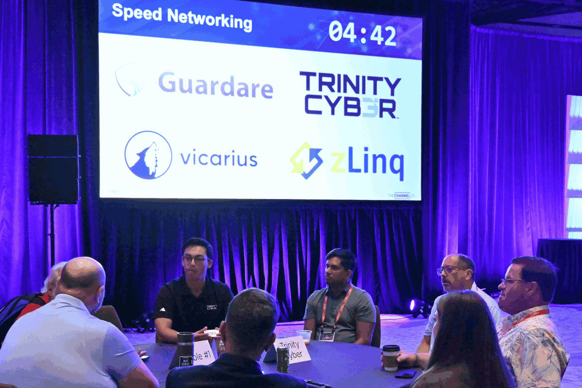 TrinityCyber's tweet photo. That’s a wrap on @TheChannelCompany’s MES Fall 2026.

Thank you to everyone who came to see us. From adapting to the Frontier AI era and AI governance to ZTNA, one theme was clear – stronger protection w/o more complexity or alerts to chase.

If you missed us, let's talk 📲 https://t.co/5hYqY7iIKP