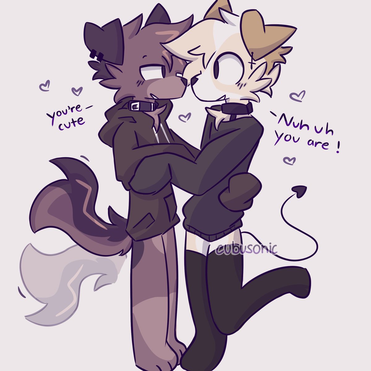 AnthroWolfie's tweet photo. Two cuties 🥰😍❤️

🎨 Art by @cubusonic https://t.co/vnKTbCVaiT