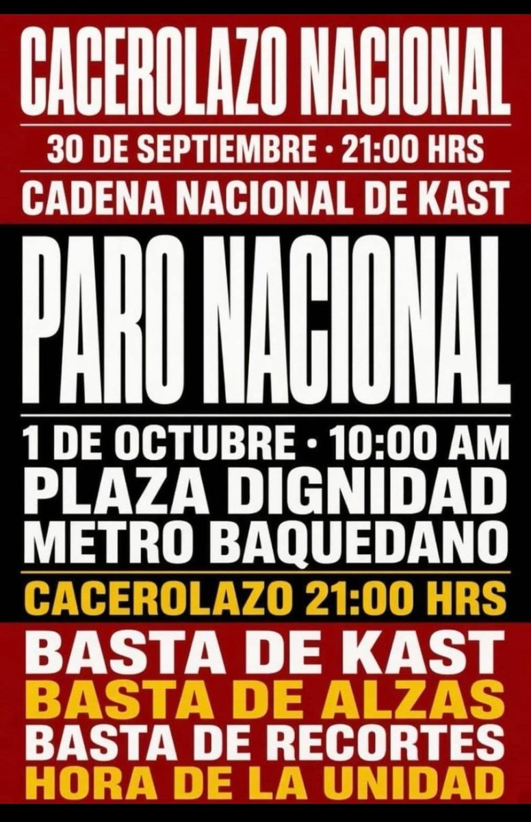 PiensaPrensa's tweet photo. Estudiantes, trabajadoras, trabajadores, sindicatos, hacen un llamado ante las desastrosas políticas de José Kast. https://t.co/0GIhyatON3