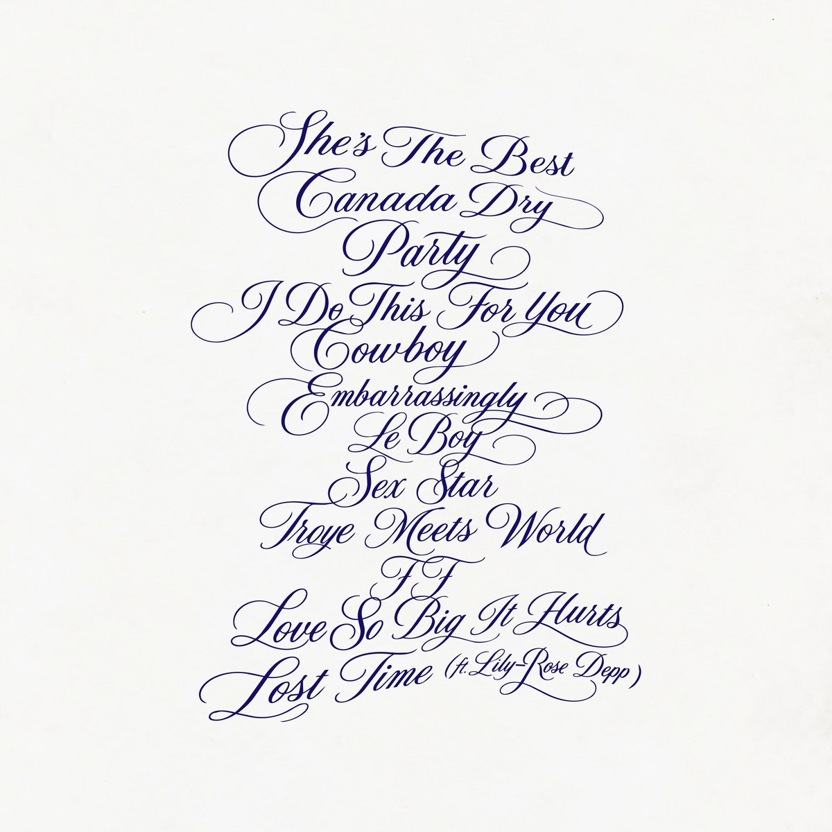 poptime's tweet photo. Troye Sivan anuncia tracklist do 'She's The Best', com Lily-Rose Depp sendo a única participação do álbum. https://t.co/W2hS9b1tsQ