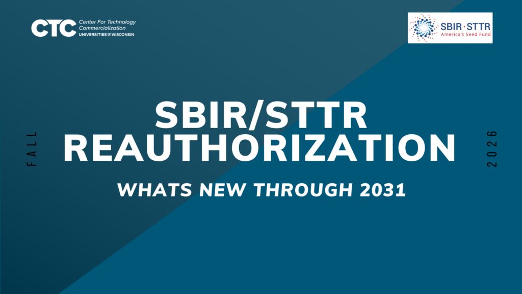 WisconsinCTC's tweet photo. As @SBIRGov Agencies continue their releases, and we get first hand experience with new regulations, we want to make sure our clients are staying up-to-date! 
Check out SBIR/STTR Reauthorization 2026: What Applicants and Awardees Need to Know: https://t.co/gG15CaOarg #SBIRFAST https://t.co/NJh8PQoO6d