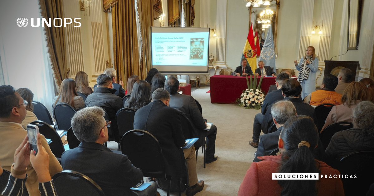 NicholasgUNOPS's tweet photo. ¡Trabajo conjunto para no dejar a nadie atrás!

En este #ForoEjecutivo impulsado junto a @MRE_Bolivia, presentamos herramientas de gestión y el rol de @UNOPS_es como brazo operativo de @ONUBolivia para fortalecer proyectos clave al servicio de la ciudadanía. https://t.co/7ds32nNHKh