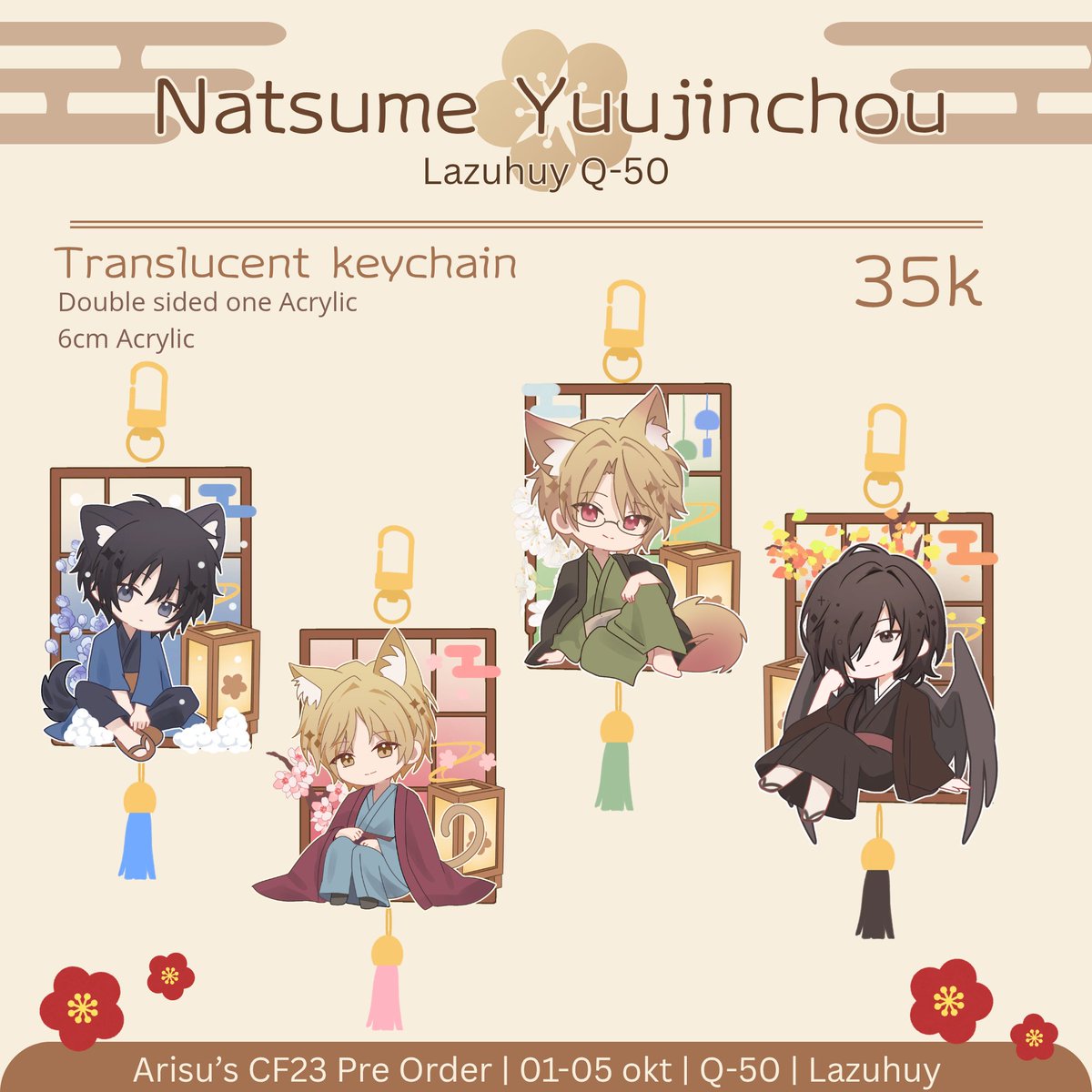 yuyunaayuyun's tweet photo. [RTs Love! 🌿✨]
Acrylic only Pre-order is now open! 📦🌸
Discover our tiny magical collection from Natsume Yuujincho &amp; Witch Hat Atelier for CF23.

📍 Booth Lazuhuy (Q-50)
🗓️ Open until October 5th
🎨 Merch by Lili &amp; Arisu

🔗 https://t.co/HvCJcrsSHH
#cf23catalogue #CF23 https://t.co/ECyG9kOEEJ