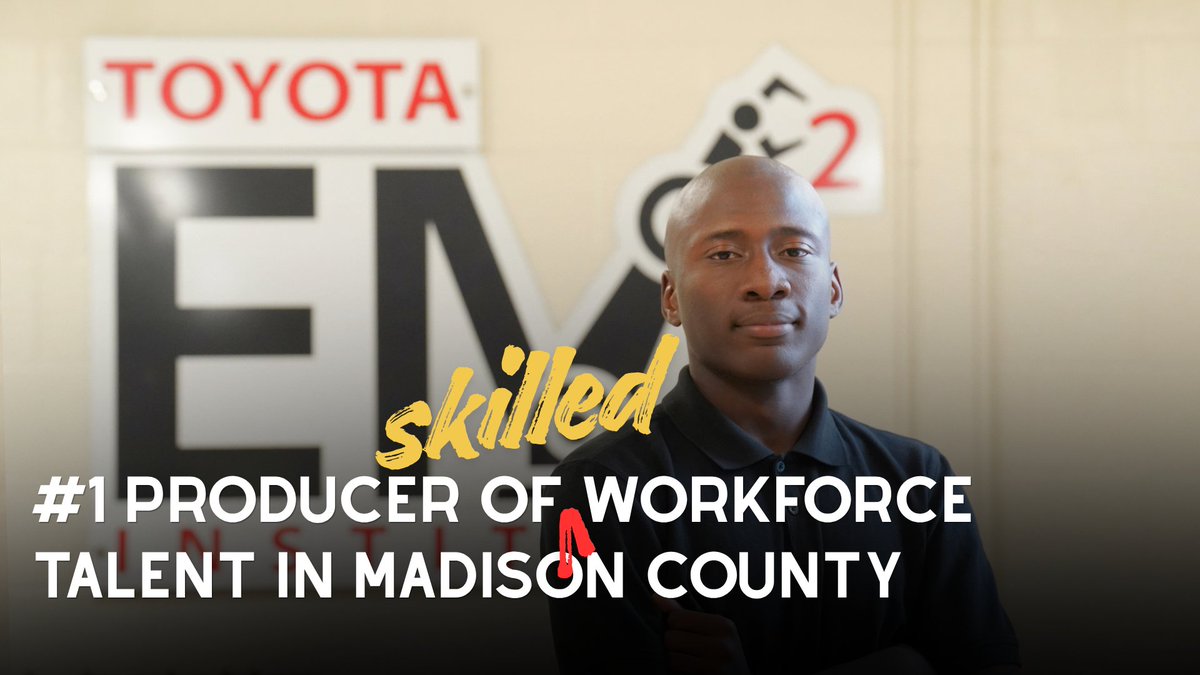 JMCSchools's tweet photo. Checks notes🗒️

Yep. That's us.

 👏 JMCSS is the #1 producer of skilled workforce talent in Madison Co. 

We have more than 30 Career &amp; Technical Education programs, including the Toyota Engineering, Manufacturing &amp; Mechatronics (EM2) Institute. 
Stay tuned for details 
@Toyota https://t.co/WSVt49D6eh