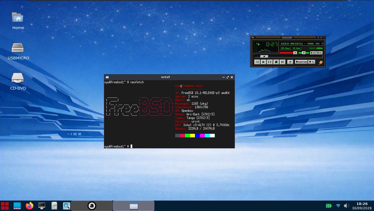 bot_unixporn's tweet photo. [Openbox] A super lightweight window manager using 322 MiB with FreeBSD
Link: https://t.co/DaJSBHG1MW

#unixporn #linux #screenshot https://t.co/XXZP93dVCl