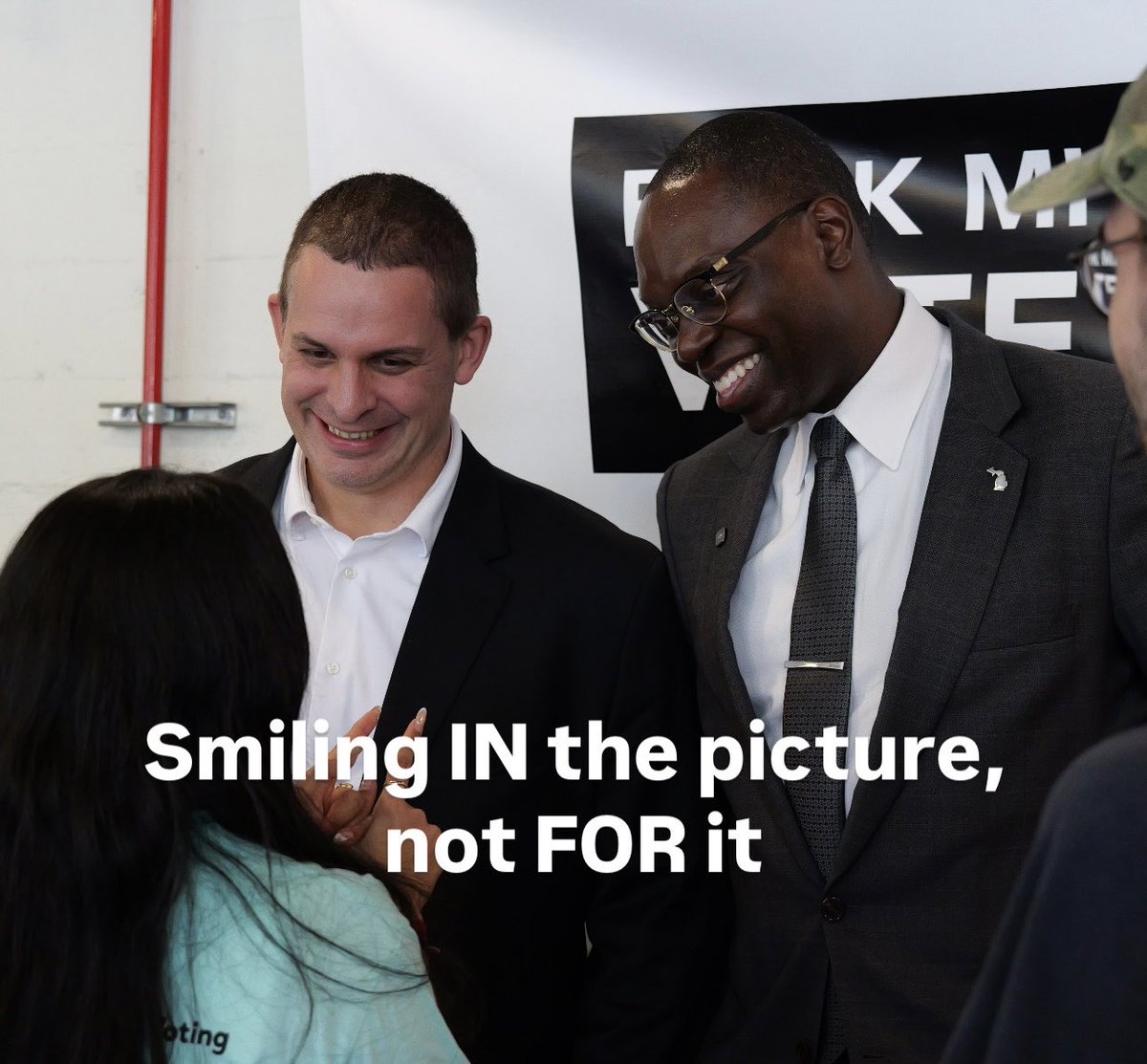 garlin's tweet photo. Times are tough. But we Michiganders are still smiling and showing up for one another. And I’ll always be there with you. https://t.co/6uuYAqnM3K