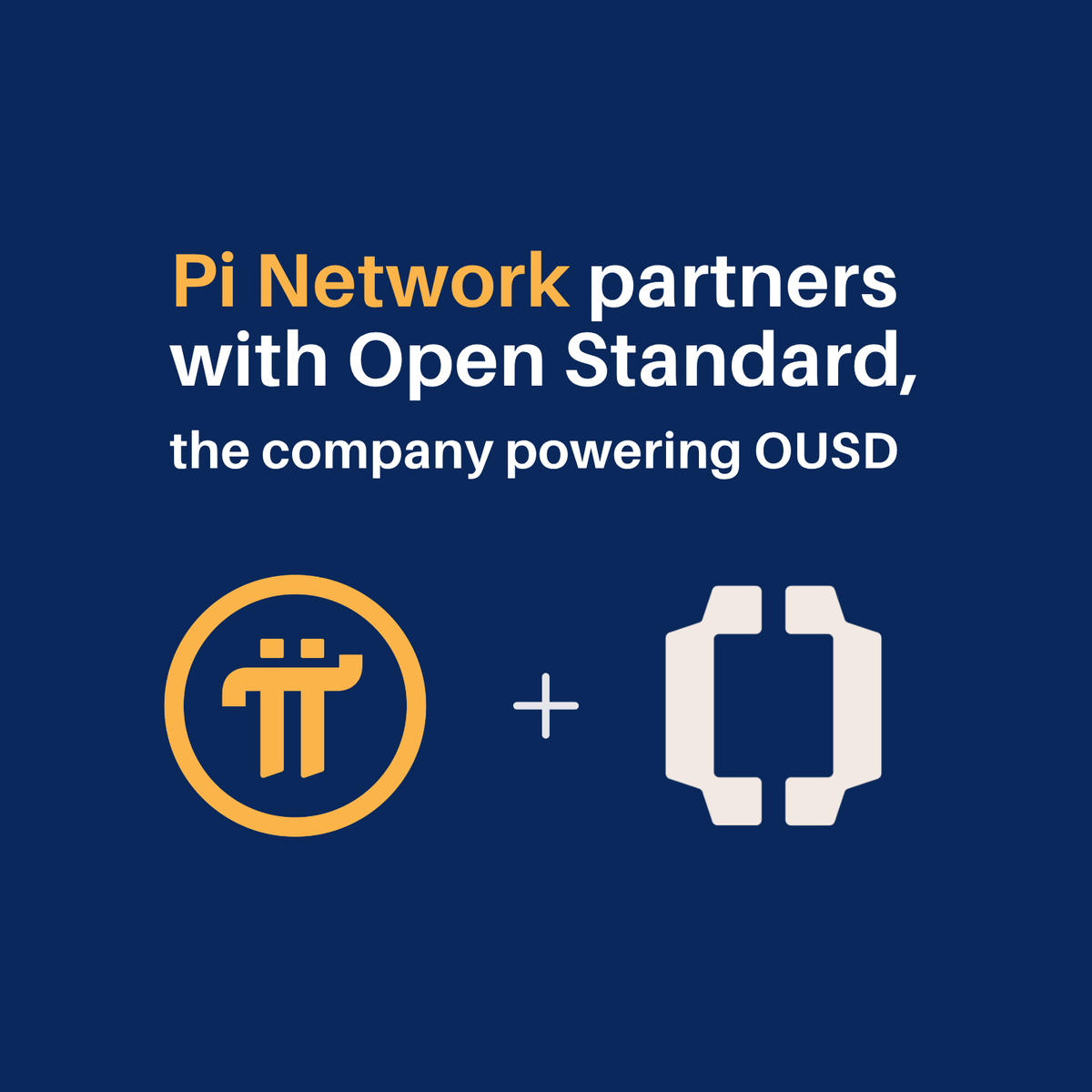 PiCoreTeam's tweet photo. Pi Network is partnering with @openstandard, the company powering Open USD (OUSD), a partner-governed stablecoin designed as open infrastructure! 

Open Standard brings together more than 200+ partners across payments, finance, technology, and crypto, including Visa, Google, and Stripe. 

OUSD is designed with an incentive model focused on supporting ecosystem growth, and Pi will explore rewards programs for Pioneers and broader utility across the Pi ecosystem. 

Look forward to more details about this partnership.