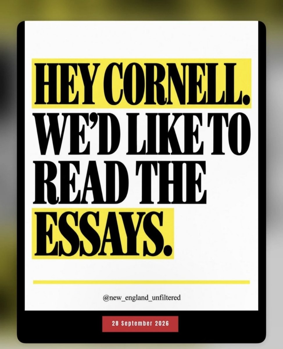 RPathways_'s tweet photo. Hey Cornell, we'd like to read the essays. #Cornell7 @Cornell https://t.co/aPGZ3PQTUt