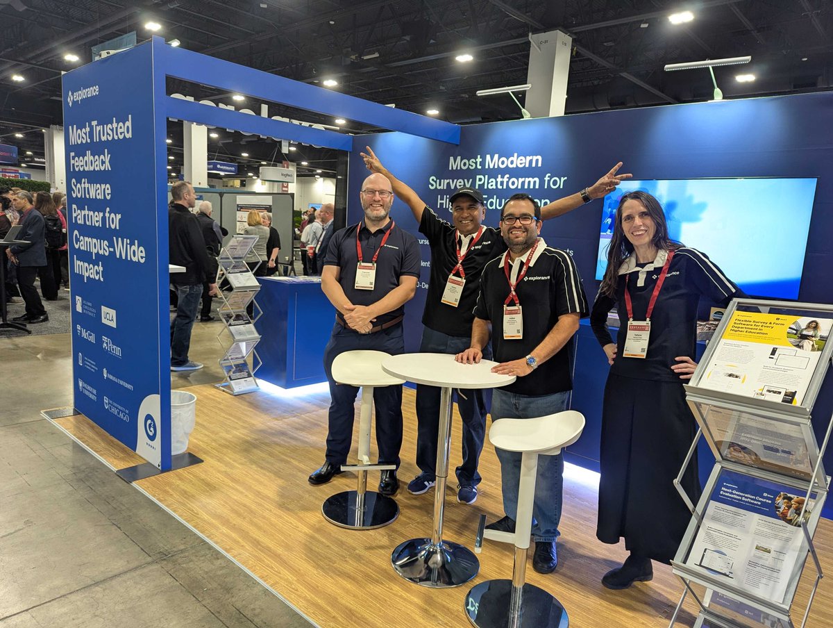 explorance's tweet photo. #HigherEd CIOs and academic technology leaders: visit #Explorance at Booth 1403 at #Educause2026 in Denver. 

See how institutions are improving teaching effectiveness, course evaluations, and campus feedback workflows. 

Learn more: https://t.co/1hOKNyjsvH https://t.co/D3wqTfXIvl