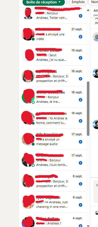 AndreasXBuilds's tweet photo. 5 jours sans ouvrir LinkedIn, je commence à comprendre mes prospects...

D'ailleurs je déteste prospecter, car moi même je n'ouvre jamais et j'ai jamais signé avec quelqu'un qui m'a démarché. Donc si je vous contacte, c'est que c'est vraiment une opportunité 😅 https://t.co/RJnvyld3ZH