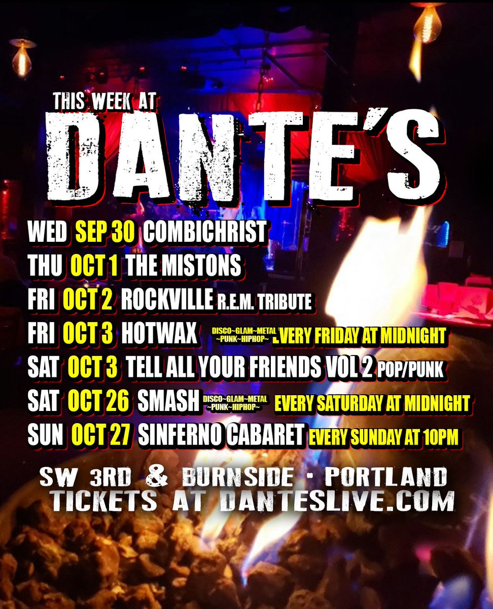 DantesLive's tweet photo. 🔥Coming up! Get your tix now. 🎟️ https://t.co/qVL4fT9tQQ https://t.co/n3HIqQ1ODF