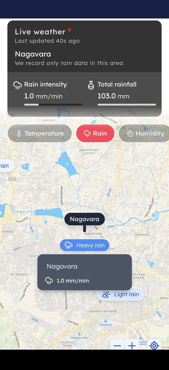zaidnh's tweet photo. 🌧️ Nagavara, Northeast Bengaluru, has crossed the century mark! ☔

103 mm of rain recorded and still counting. 🌧️

Bengaluru’s skies are showing no signs of slowing down tonight. Stay safe! ⚠️

@namma_vjy @ravikeerthi22 @Bengalururain @bengalurupost1 

#BengaluruRains https://t.co/bGm0PhPDuf