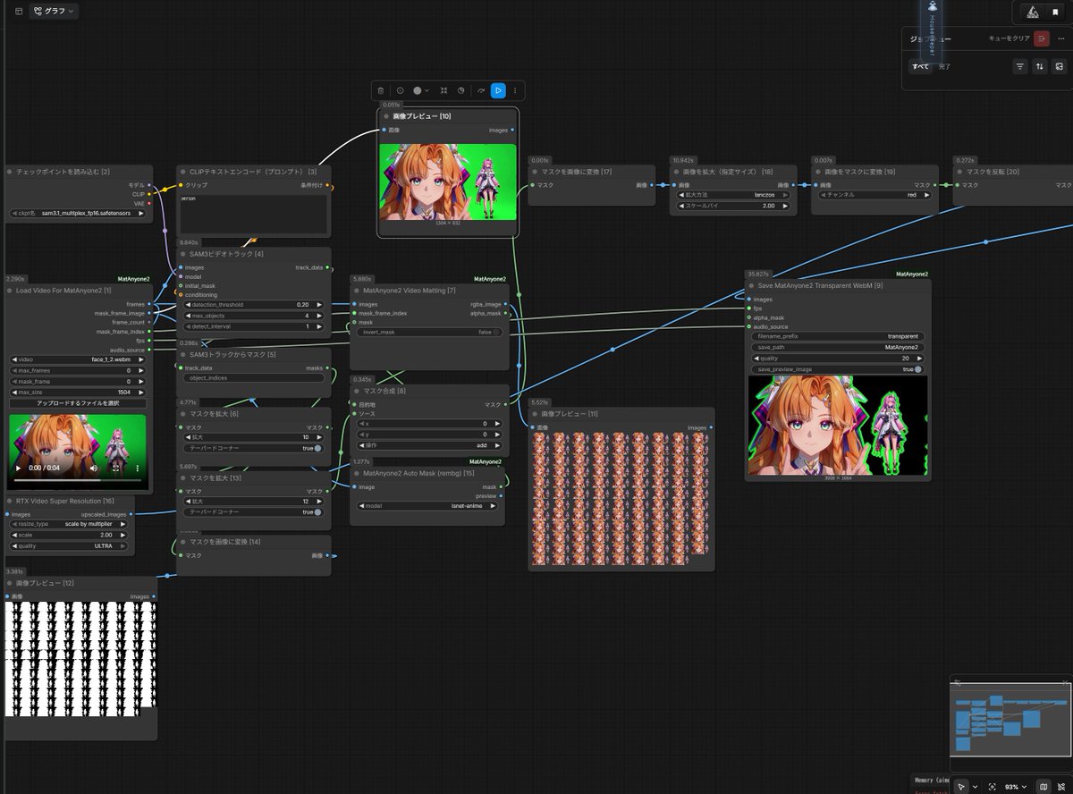 Green Screen Matting Edge Repair workflow screenshot