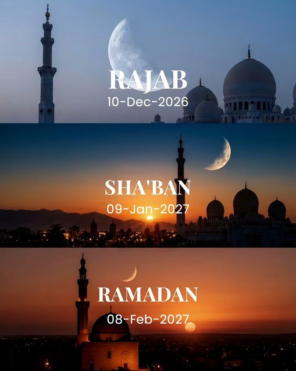 Cool_Ustaz's tweet photo. The countdown has begun.
May Allah let us reach these blessed months. 🤲 https://t.co/QlXNZIHNdz