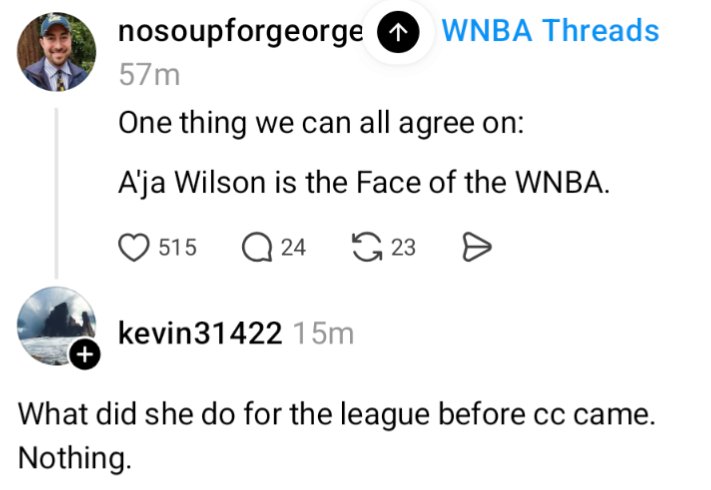 nosoupforgeorge's tweet photo. Thanks for asking. Before Caitlin Clark's rookie season, A'ja Wilson had already won:

2 WNBA championships
2 MVP awards
2 WNBA DPOY awards
1 WNBA Finals MVP award https://t.co/XtxGLEaiXg