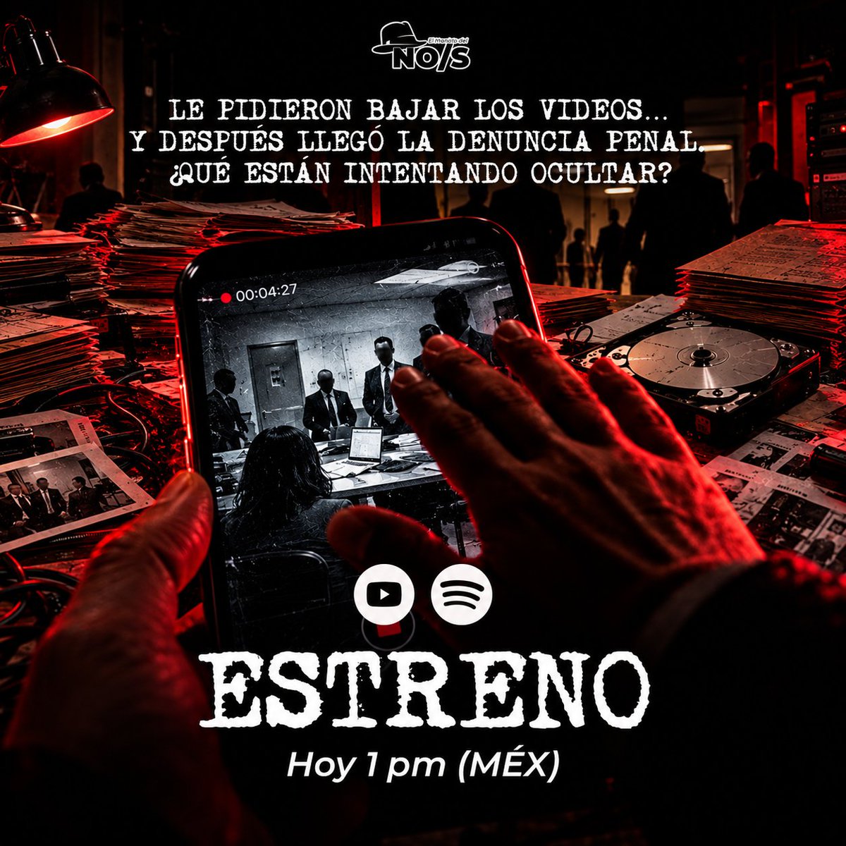elmandatodelnos's tweet photo. Primero habrían pedido bajar los videos. Después llegó una denuncia penal. 📱⚖️ ¿Qué ocurrió y qué hay detrás del caso?

📅 Estreno hoy
🕐 1:00 PM (CDMX)
🔔 Activa tu recordatorio.

#ElMandatoDelNOS #LibertadDeExpresión #DenunciaPenal https://t.co/ZqtDU5RU4p