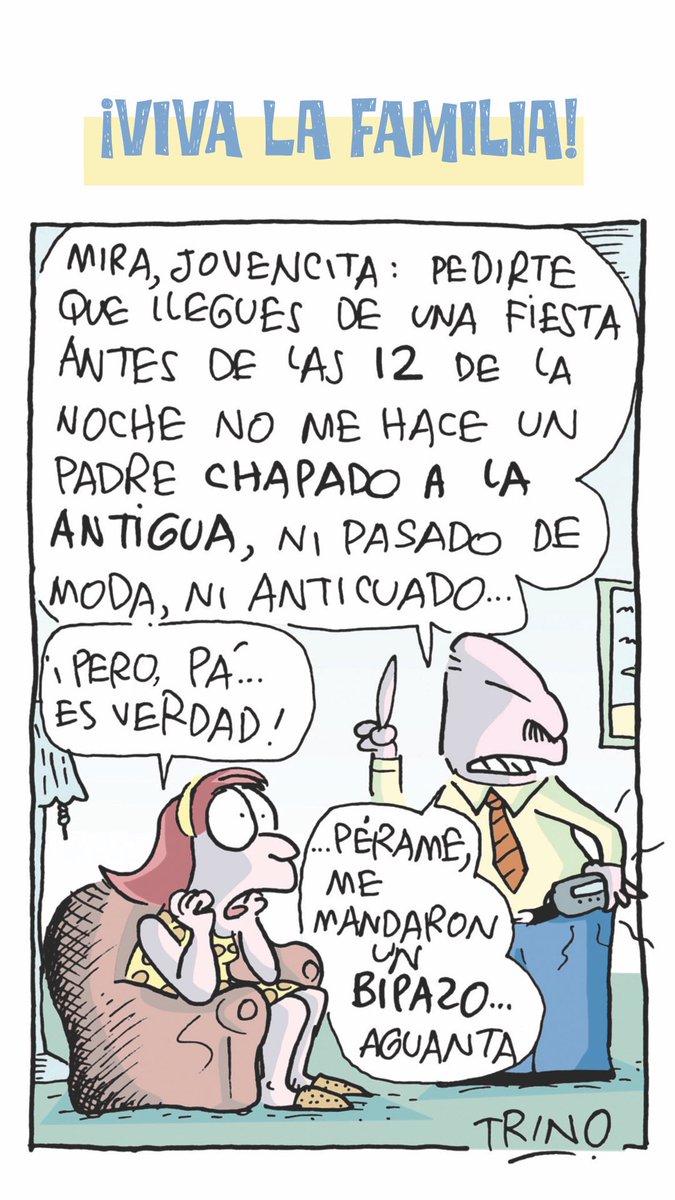 trinomonero's tweet photo. ¡Vivan los papás…pero bien bien lejos! #trinomonero https://t.co/VfPkln7icL