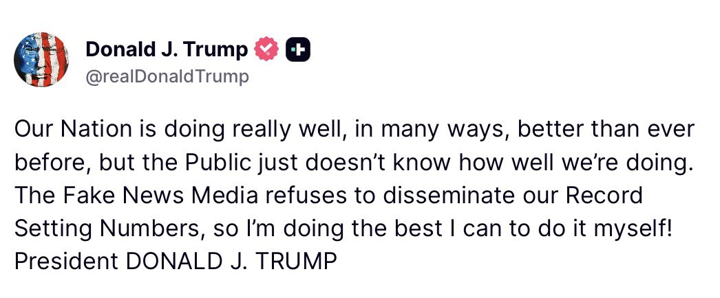 ConstitustionX's tweet photo. 🚨🔥 BREAKING: PRESIDENT TRUMP JUST UNLEASHED THIS BOMBSHELL 🔥🚨
“Our Nation is doing REALLY well… in MANY ways BETTER THAN EVER BEFORE… but the Public just DOESN’T KNOW how well we’re doing. The Fake News Media REFUSES to disseminate our RECORD-SETTING NUMBERS — so I’m doing the best I can to do it MYSELF!” 🇺🇸💥
AND THEN THIS JUST DROPPED TODAY:
💥 A STRONG, LOWER-THAN-EXPECTED INFLATION REPORT 💥
The numbers came in BETTER than the “experts” predicted… and you already know what happens next.
The Fake News will MEMORY-HOLE it.
They will bury it.
They will pretend it never happened.
He is fighting ALL ODDS.
Every single day.
They throw everything at him — and he KEEPS PUSHING ANYWAY. 👊🔥
This is the fight of our lifetime.
Share this before they try to erase it. 🇺🇸⚡
#Trump #AmericaFirst #FakeNews