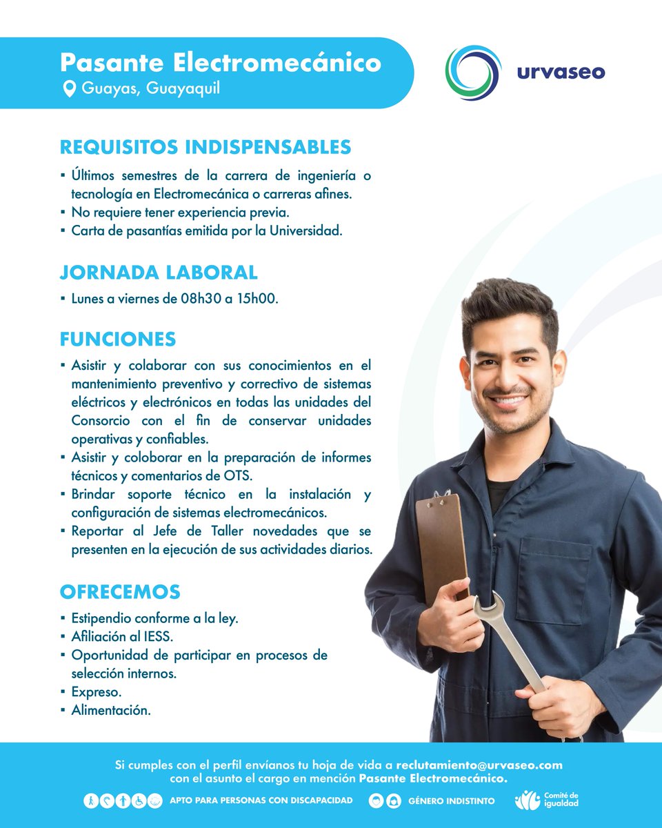 urvaseo's tweet photo. ¡Te estamos buscando! 🔎
Para más información, revisa en https://t.co/Pljd40uFqr https://t.co/BhmE1Otwc9