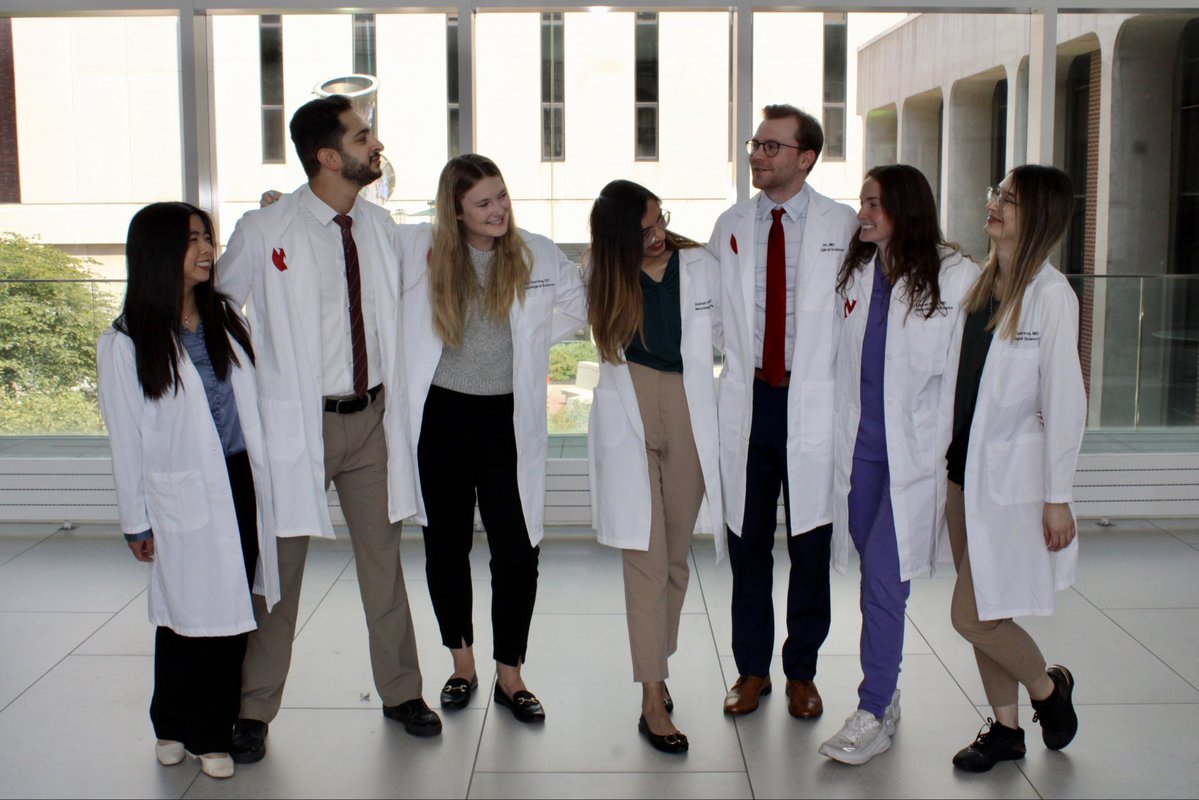 NeurologyUNMC's tweet photo. Meet our PGY-2s from the Class of 2029! They have stepped into a new role, taking on greater responsibilities, expanding their knowledge, mastering their neurological skills and embracing new opportunities to grow https://t.co/dRwL9V0d61