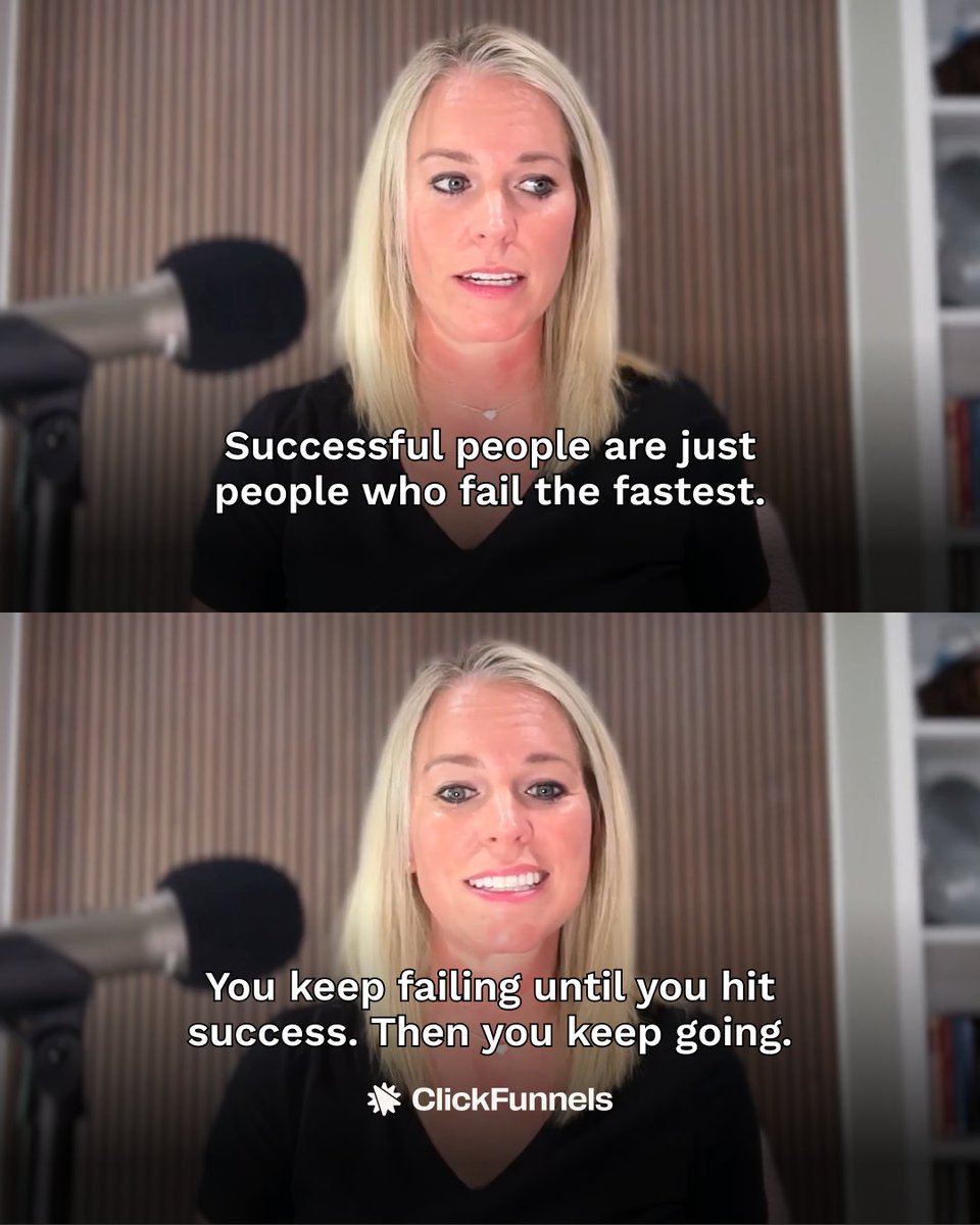 clickfunnels's tweet photo. Sarah Thompson picked a dog training offer just to get started, and she didn't even like dogs that much 🤷‍♀️

Ten days in, she hated making the content. So she pivoted mid-launch.

Then she built a new funnel, forgot to switch the email sequence, and spent a week sending passive income tips to people who signed up for dog training.

One guy messaged her on TikTok, confused.

She cried for five minutes. Then she fixed it and kept going.

Nobody is perfect when they first get started.

Nobody.

So keep going until you finally find what works.

Don’t quit.