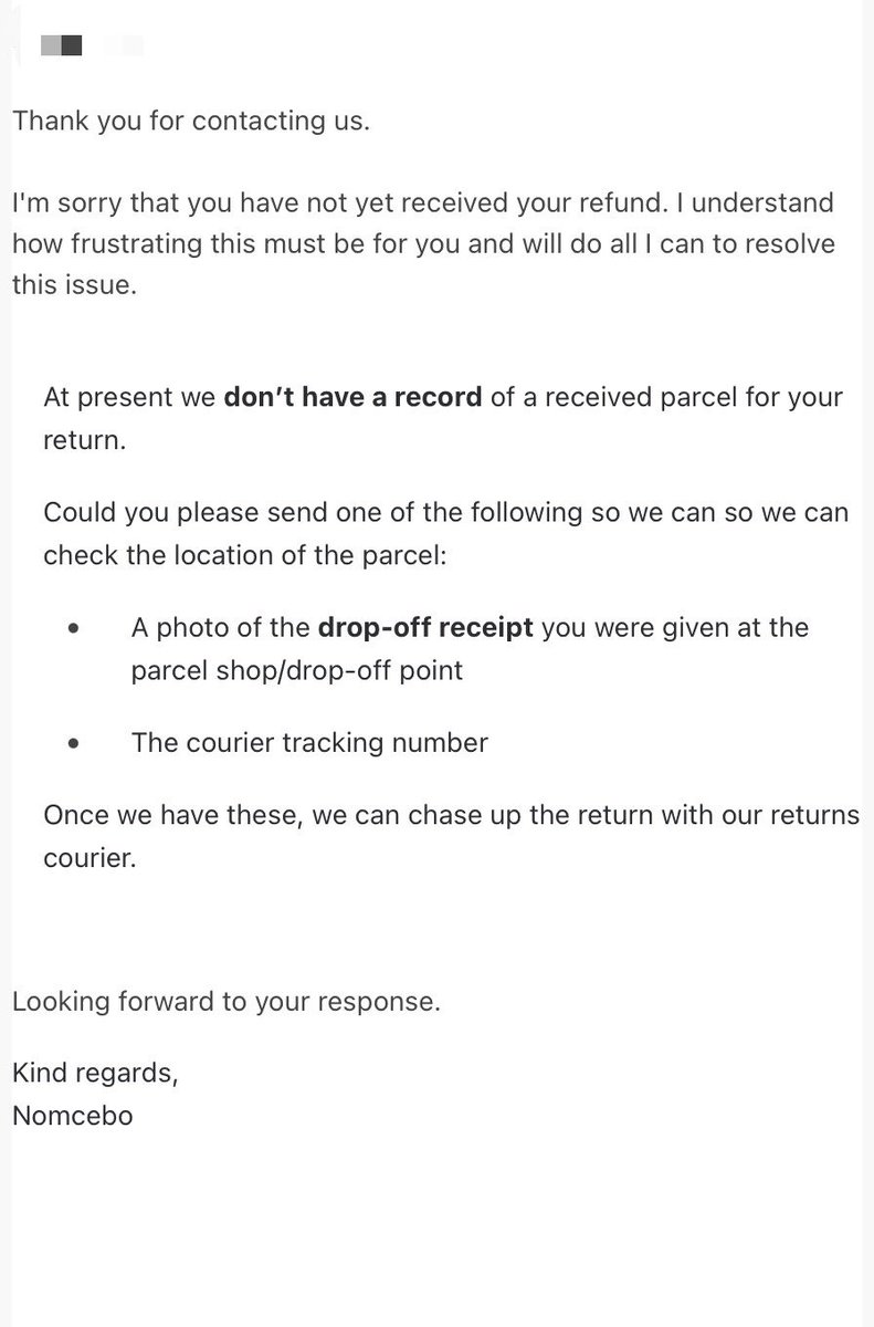 bubbajordan38's tweet photo. @SportsDirectUK, How come when you ask for either a copy of a postal receipt OR a photo of the tracking number as evidence of a return that was posted over 3 week ago, the photo of the tracking number is supplied straight away, all of a sudden you require both https://t.co/ebGQZ0sZ53