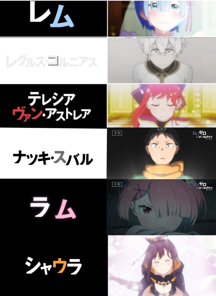 Regulus_291's tweet photo. All the named episodes in Re:ZERO so far. Which one is your favorite?
#rezero #リゼロ https://t.co/BzAbvsX7p5