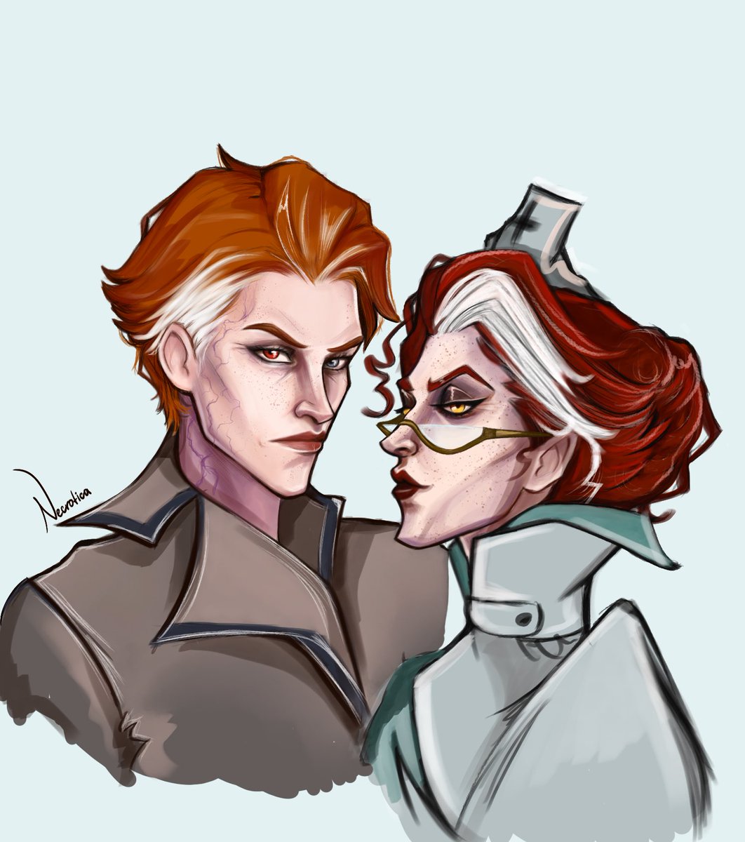 NecroticaAsO's tweet photo. Nurse Harrow #deadlock x Moira O’Deorain #Overwatch #Moira https://t.co/1mTYgPcUmI