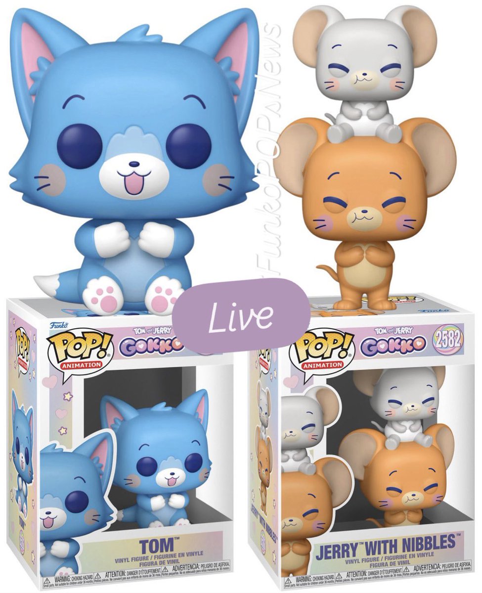 FunkoPOPsNews's tweet photo. Now Live! Tom &amp; Jerry Gokko Funko POPs! 🐱🐭 An adorable duo.. No charge until ship, and free ship $79+ at EE!

   EE ~ https://t.co/pmuoXjZJdF
   Amzn ~ https://t.co/NvlWawAE5f

#Ad #FunkoPOPNews #TomAndJerry #Gokko #WB #CartoonNetwork #Animation https://t.co/ISA0DZIGq8