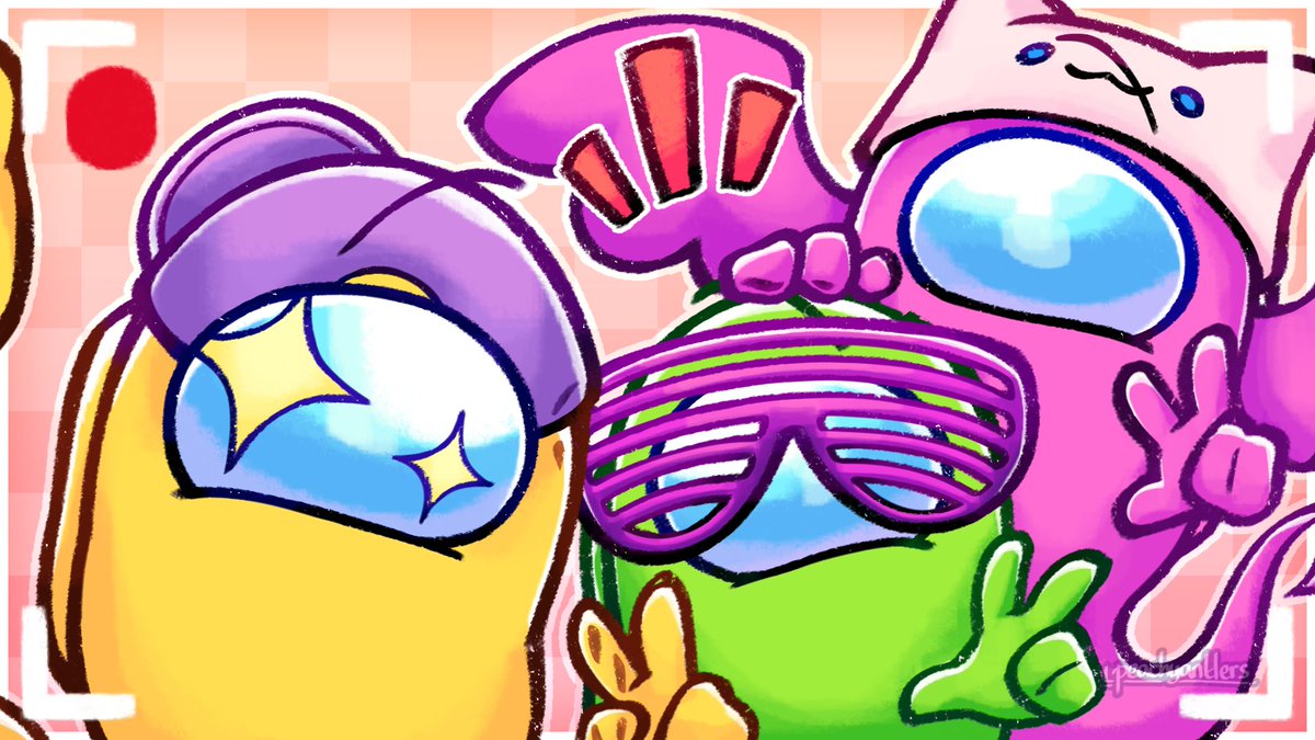 peachyantlers's tweet photo. "influencer x noisemaker" this "influencer x guardian angel" that personally i think they would make the best trio #amongus #amongusroles https://t.co/hR7nkdUNty