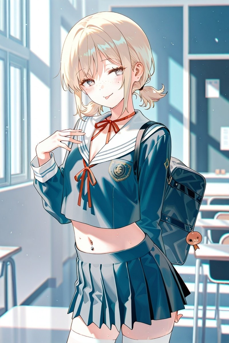 filthyAIcasual's tweet photo. Twin tails still work even if their hair is short 
#brat #student #school #tease https://t.co/SRiUl8XxcM