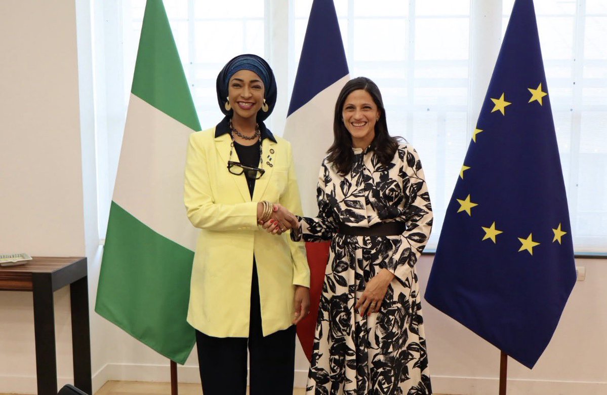 hanneymusawa's tweet photo. Building stronger cultural ties between Nigeria and France remains an important part of our shared partnership. 

I was pleased to meet again with Mme Éléonore Caroit, France’s Minister Delegate for Francophonie, International Partnerships and French Nationals Abroad, following our earlier engagement at the Lumière Summit.

We discussed opportunities to strengthen cooperation in film and audiovisual production, museums, heritage and the restitution of cultural property, including greater exchanges between creative professionals and cultural institutions.

These conversations reflect our shared commitment to building practical partnerships that create opportunities for our people and strengthen the cultural ties between Nigeria and France.

#diplomacy #nigeriaeverywhere #destination2030nigeria #hannatumusawa