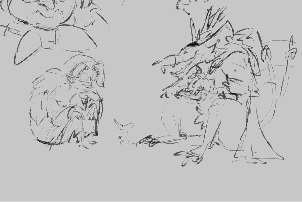 Odyssey_Box's tweet photo. Made some deadlock sketches for the new patch!!! I really like the rat king and baba, I think they would be friends 
#DeadlockGame #deadlock #deadlockratking #deadlockfanart #deadlockbaba #deadlockart #furry #furryart https://t.co/u4Aafz8brf