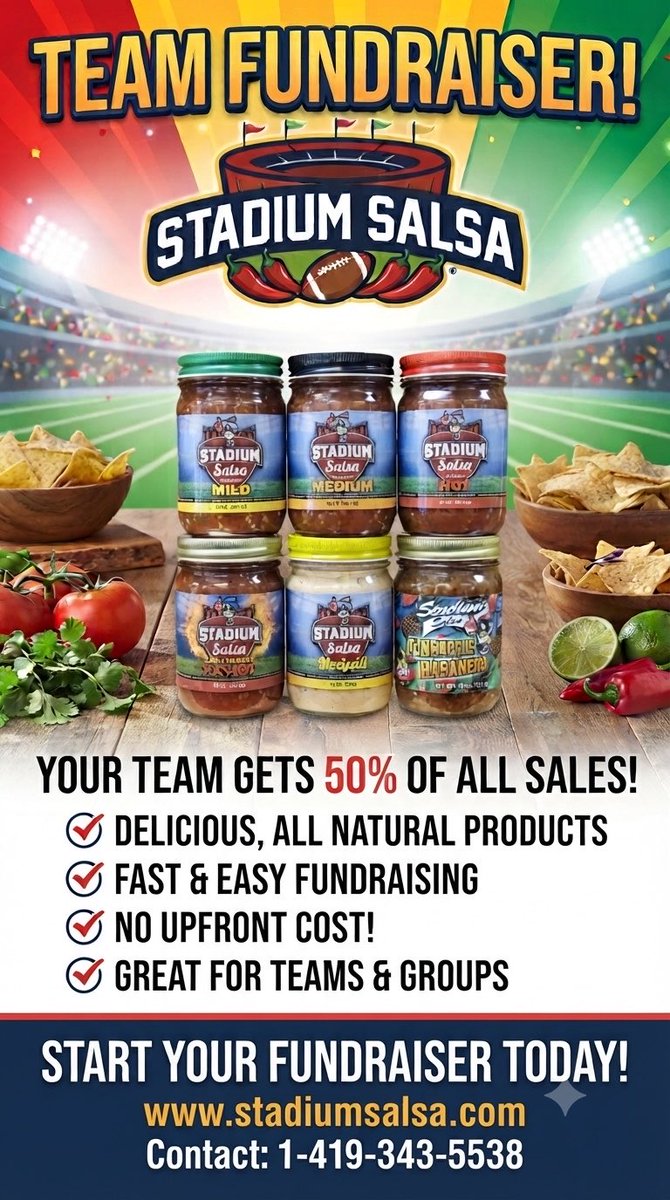 StadiumSalsa's tweet photo. Fundraising can be easy!! https://t.co/HcAQQ87as6