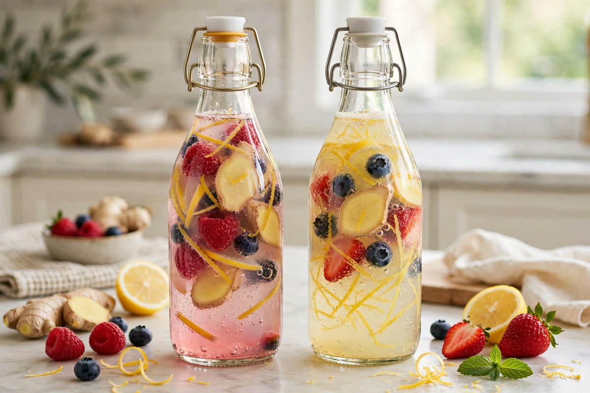 dietista's tweet photo. Kefir d'acqua, idee per aromatizzarlo: scorza di limone, zenzero fresco, frutti di bosco o qualche foglia di menta. In bottiglia chiusa diventa frizzante: sperimenta con quello che hai in casa. #kefir #kefirdacqua https://t.co/CYKTJuakga