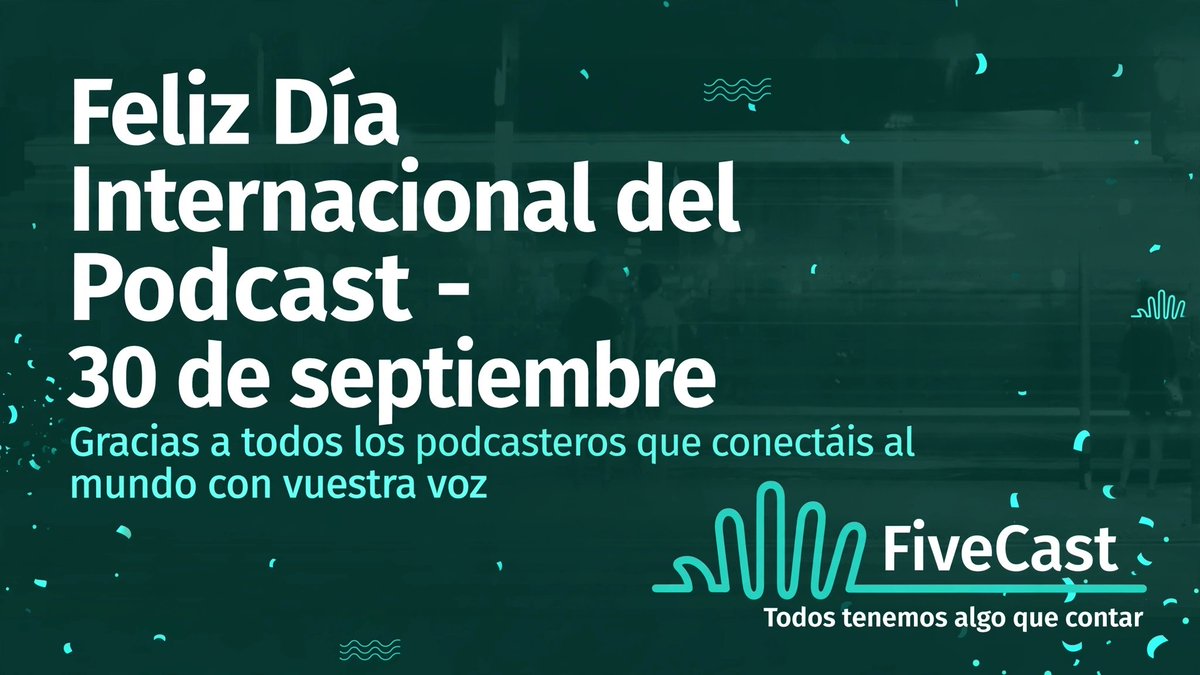FiveCastpodcast's tweet photo. 🔴🎙️🖐️ Hoy es el #DiaInternacionalDelPodcast
Desde Fivecast queremos dar las GRACIAS a todos los podcasteros que cada día conectáis al mundo con vuestra voz en 5 minutos.
Estamos trabajando para que os encuentren en Google...¡Feliz día! 🚀
#Fivecast #Podcast #Podcasting https://t.co/5oSkB92fJP