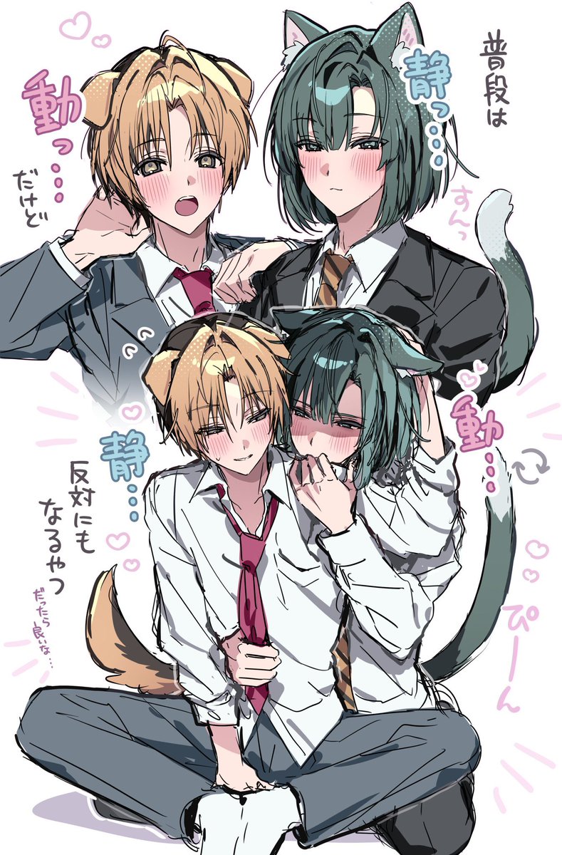 Gogogo_igo's tweet photo. アキヒカ 🐱🐶 https://t.co/q3tMMpWxwq