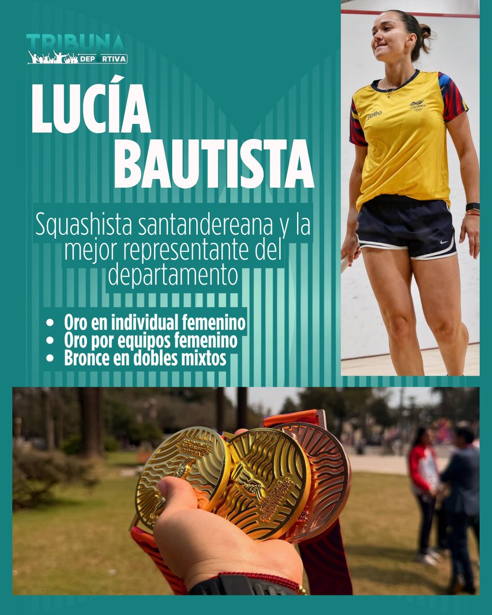 LaTribunaVcom's tweet photo. 🥇🥈🥉 Santander dejó su huella en los Juegos Sudamericanos Santa Fe 2026.

Los deportistas santandereanos aportaron 7 medallas para Colombia: 3 oros, 1 plata y 3 bronces. 🇨🇴🏅
Conozca a todos los representantes del departamento que hicieron parte de estas justas. 👇 https://t.co/IvaauFqUAL