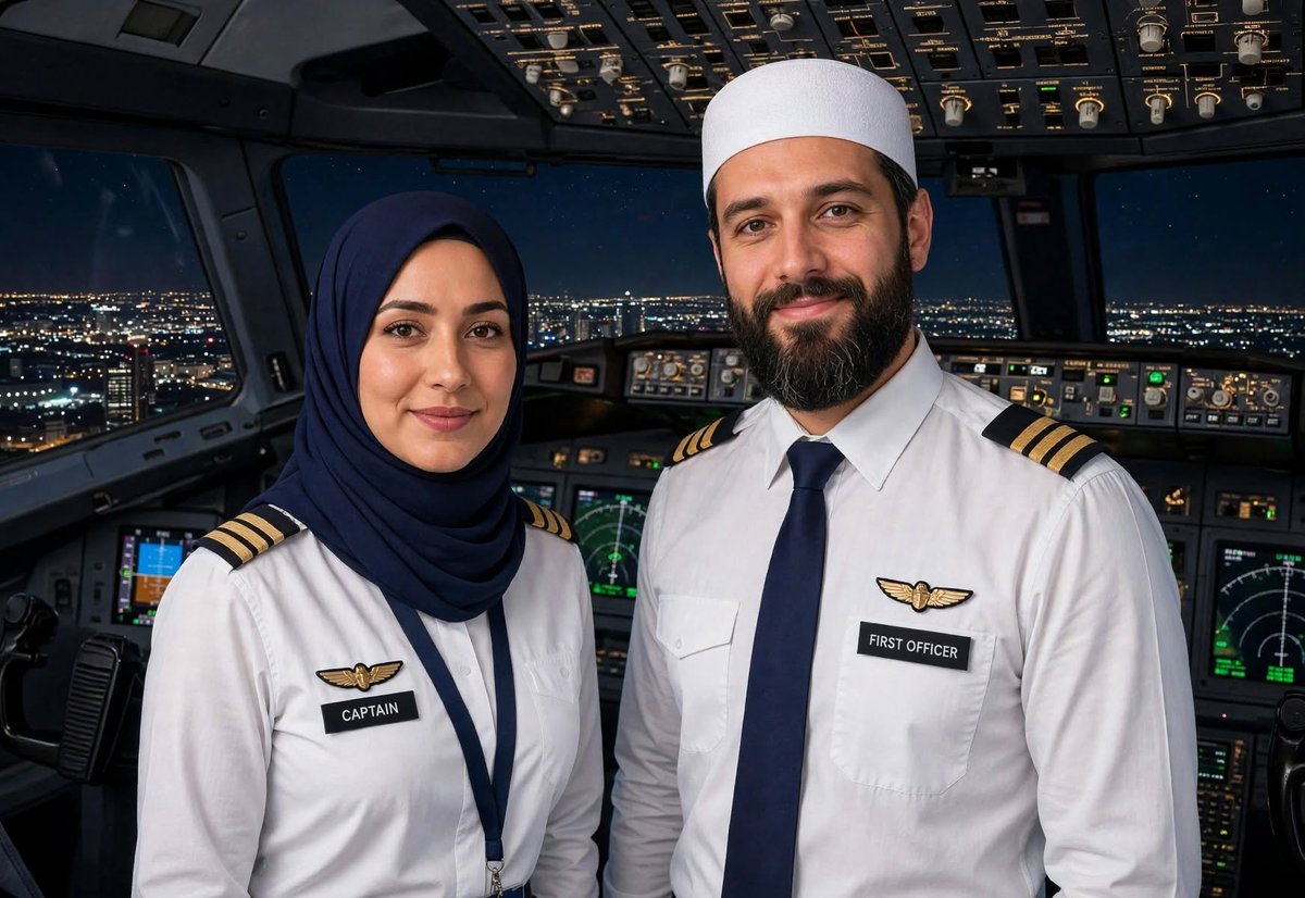 Imdead108_ybc's tweet photo. Today an Omani Muslim co-pilot stabbed our Captain Smit and tried to crash a flight to Israel with 180 people on board.

Imagine tomorrow, these two are sitting in your cockpit.

What is your next move? https://t.co/jOk7IVs5EU