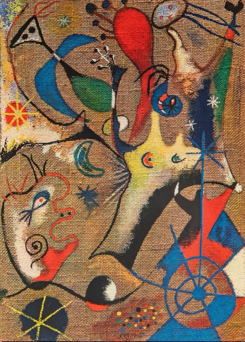dinamittEros's tweet photo. Joan Miró.
Español, 1893-1983. 

Composición. 1950 
Óleo sobre arpillera. https://t.co/KClK3PdTJ8