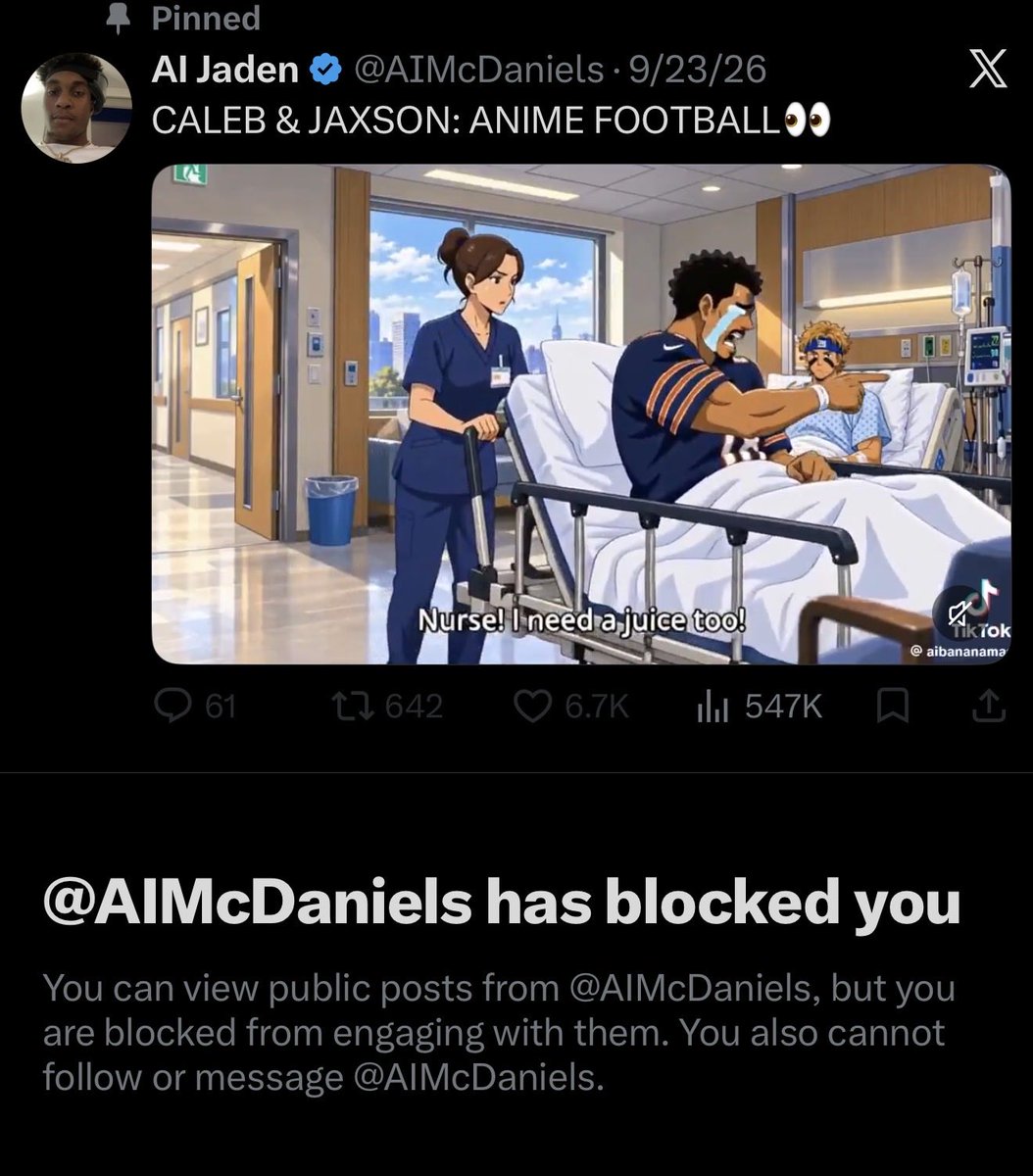 AllBoutTracy's tweet photo. @FanFootballAnim @AIMcDaniels Blocked me for calling him out https://t.co/rwPVphFwUa