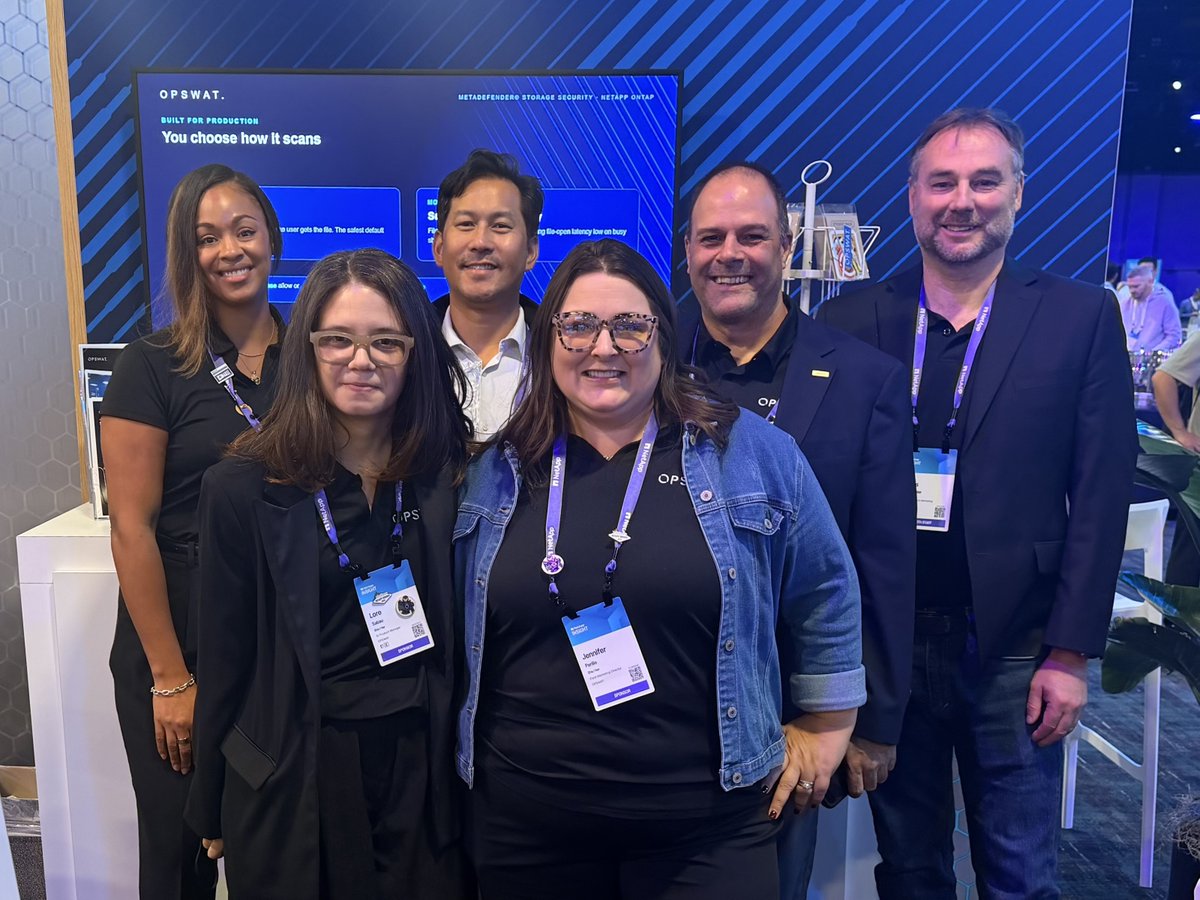 OPSWAT's tweet photo. Storage security has to follow the file, not just protect where it sits.
We're at #NetAppINSIGHT showing how file security extends across @NetApp ONTAP environments, network perimeters, and transfer workflows. Book a meeting: https://t.co/JuAOTAaBRm https://t.co/sCrEEMBbP5