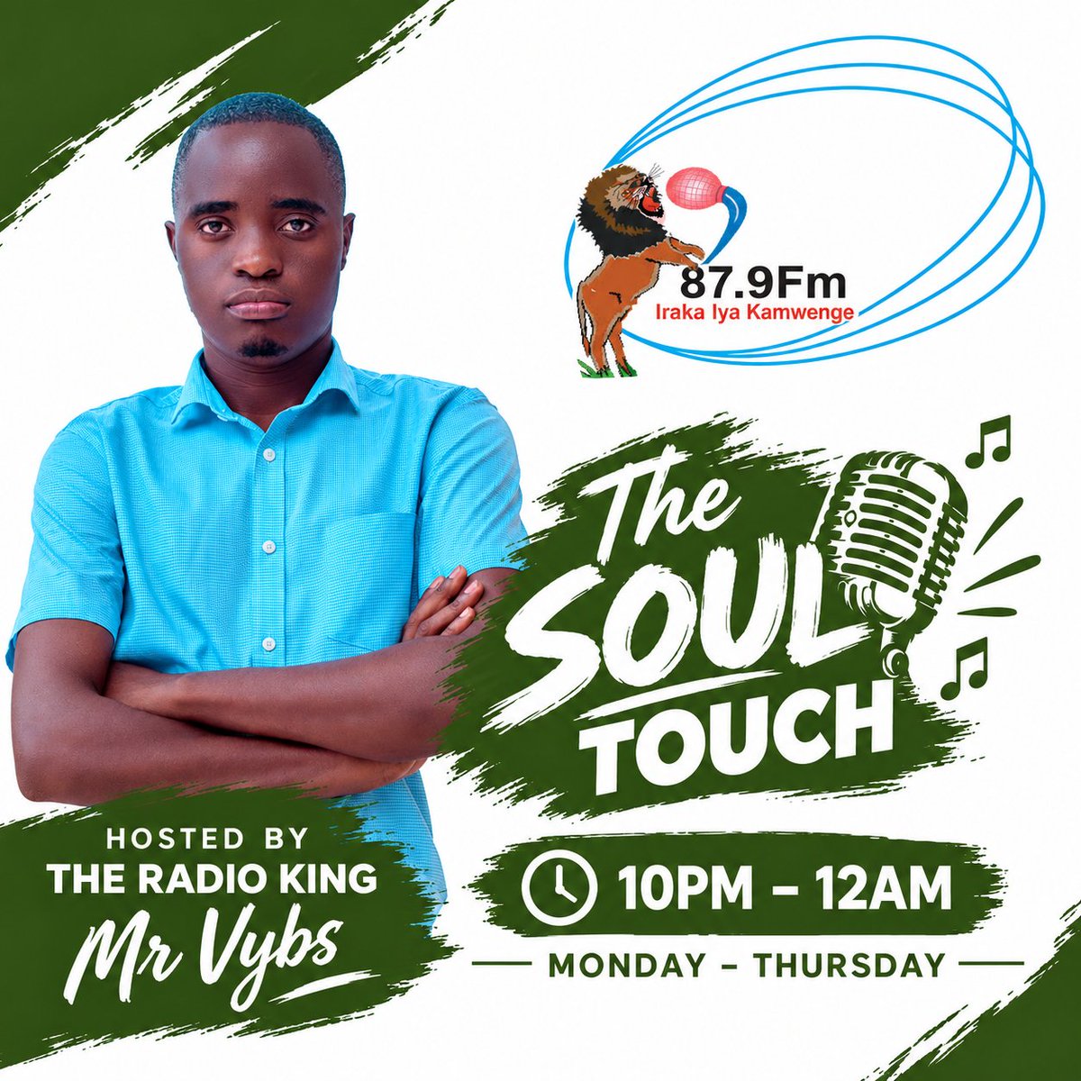 879vokfm's tweet photo. Tune in to #TheSoulTouch tonight with Mr vybs live  🥰❤️

It’s two hours of love, beautiful stories and timeless love tunes, from 10PM to 12AM. 🔥🎶

Mention the name of your lover and let Mr Vybs Live help you craft a beautiful message straight from the heart. 🥰❤️ https://t.co/l9ZrxmFQTy