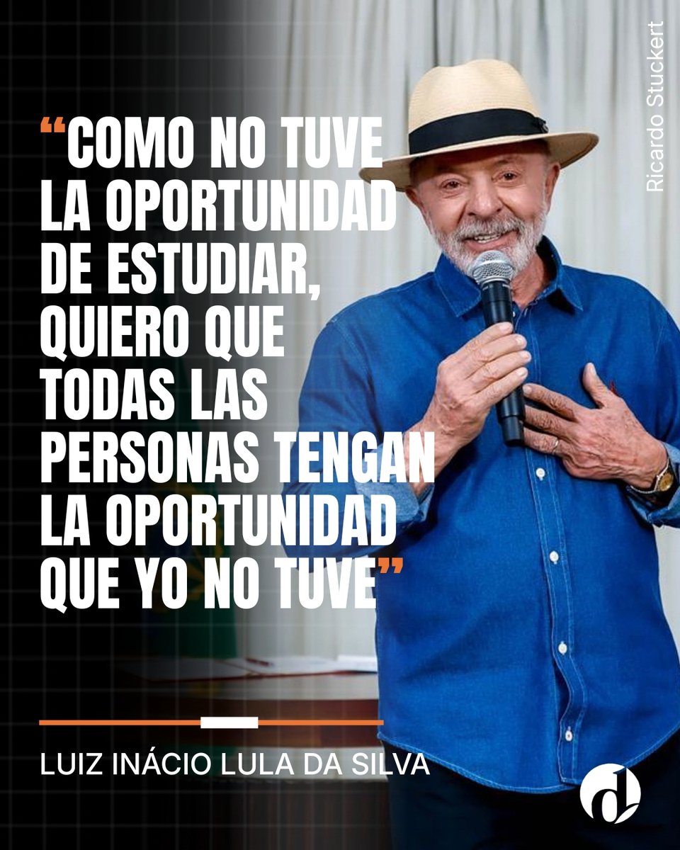 eldestapeweb's tweet photo. "Quiero que todas las personas tengan la oportunidad que yo no tuve" 🗣️

En la previa de las elecciones en Brasil, Lula destacó la importancia de invertir en la educación y dar oportunidades.

Ricardo Stuckert 📸