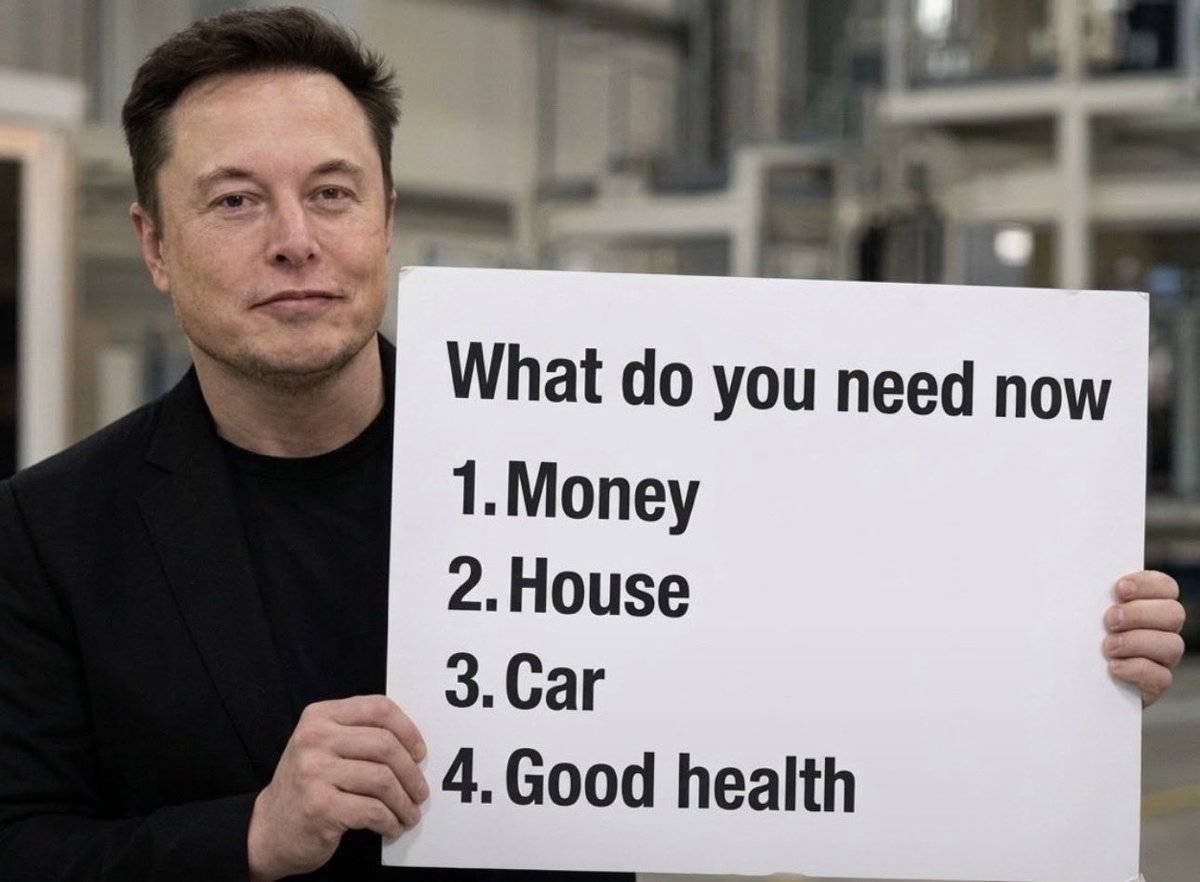 greatamericap's tweet photo. Be honest! 

If you are to ask God for one thing,
What are you asking 

1) Money 
2) House  
3) Car  
4) Good Health https://t.co/vQjq0YR9QI