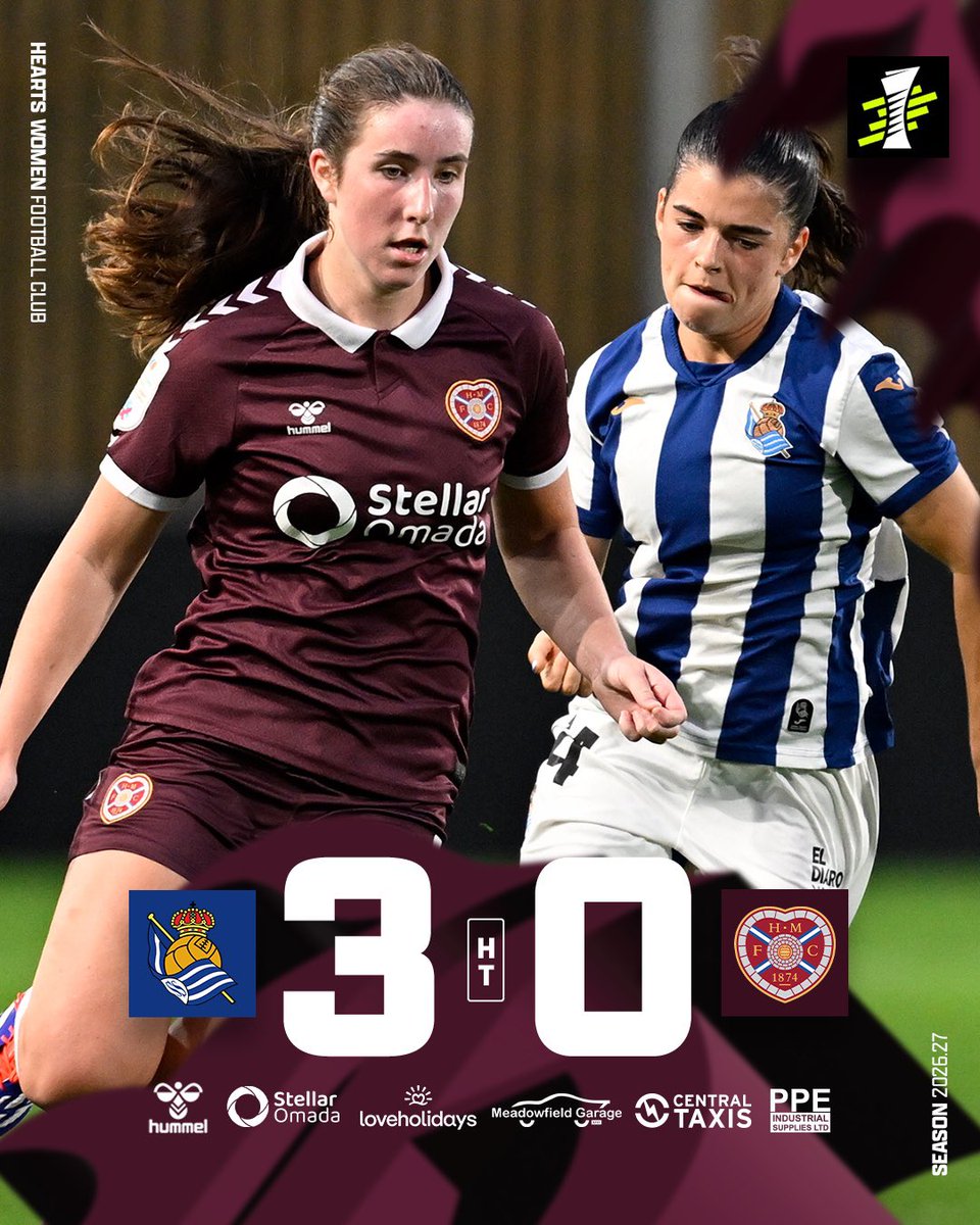 heartswomenfc's tweet photo. We trail 3-0 at the break. https://t.co/YGyXMRcV3G