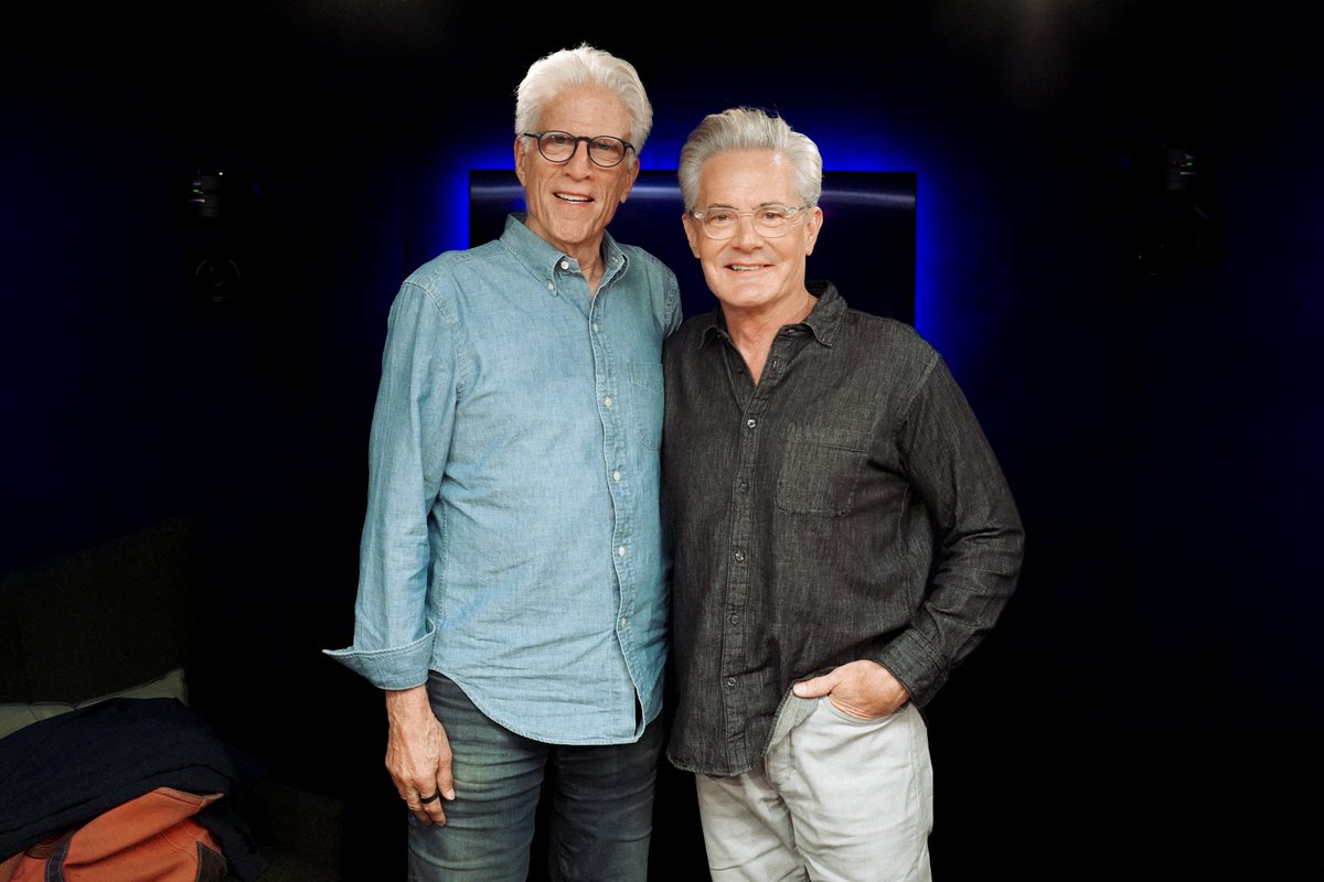 TeamCoco's tweet photo. Today on #WEKYN @TedDanson sits down with @Kyle_MacLachlan to discuss his creative relationship with David Lynch, how he got cast in Dune, the process of writing his new memoir “Fictional Selves,” and more. Listen: https://t.co/Qbd1N9CazW https://t.co/pHfxRWkFnF